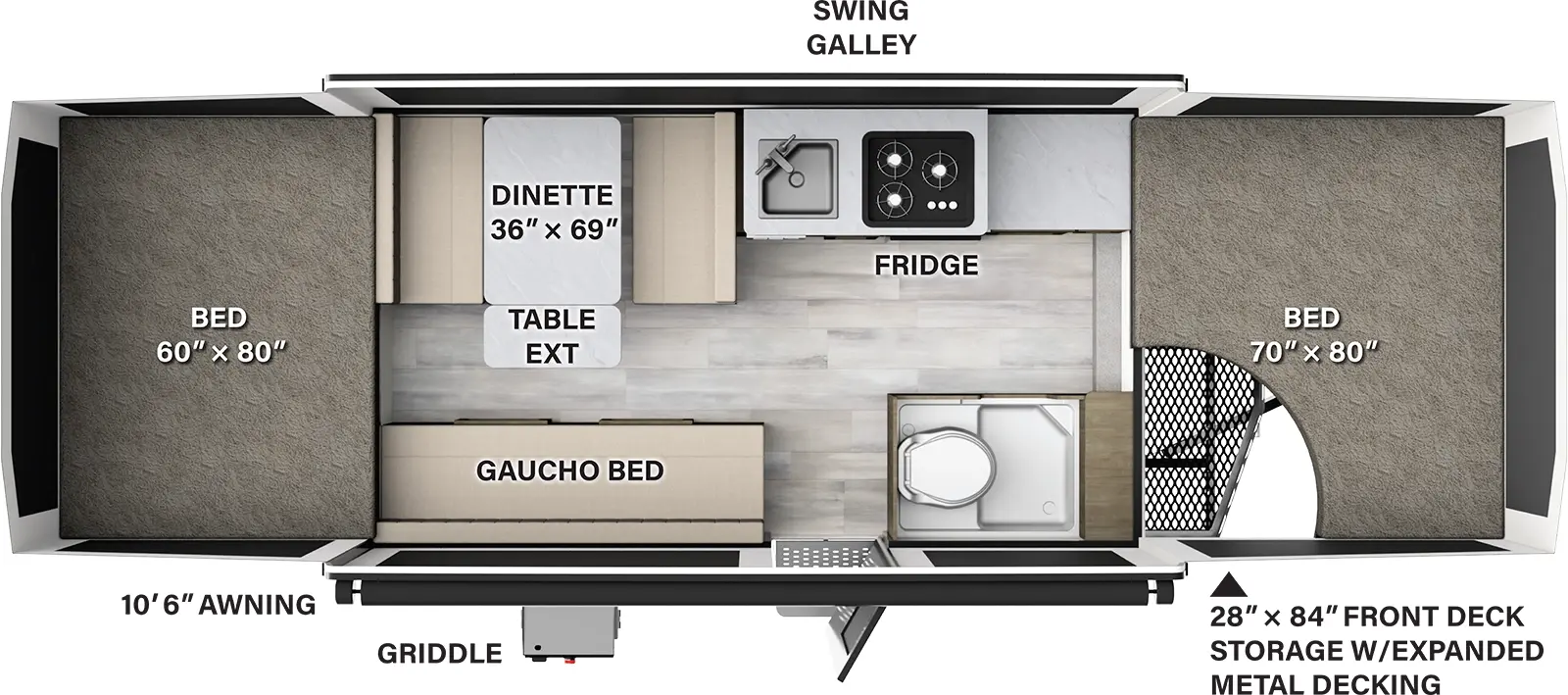 Flagstaff Sports Enthusiast Package 228BHSE - DSO Floorplan